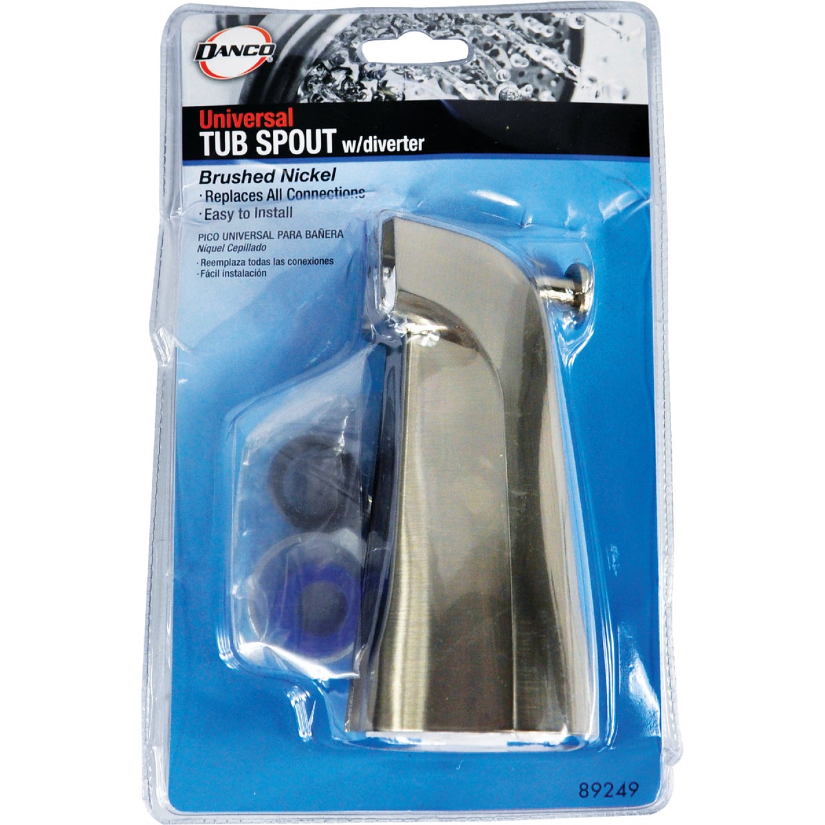 Danco 5 In. Brushed Nickel Bathtub Spout with Diverter Image 2