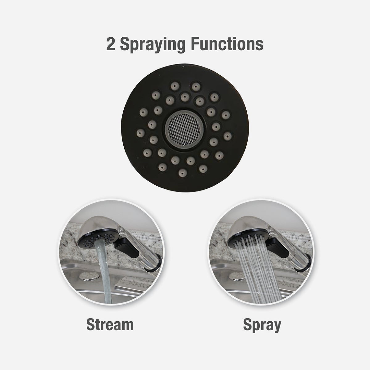 Danco Universal Fit Brushed Nickel Pull-Out Sprayer Head Image 2