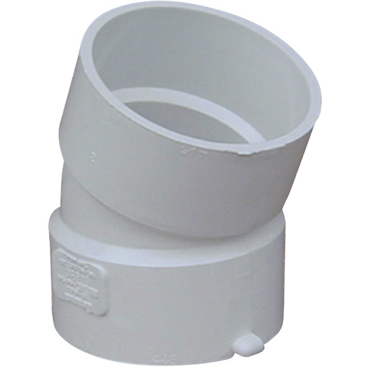 IPEX 3 In. SDR 35 22-1/2 Deg. PVC Sewer and Drain Elbow (1/16 Bend) Image 1