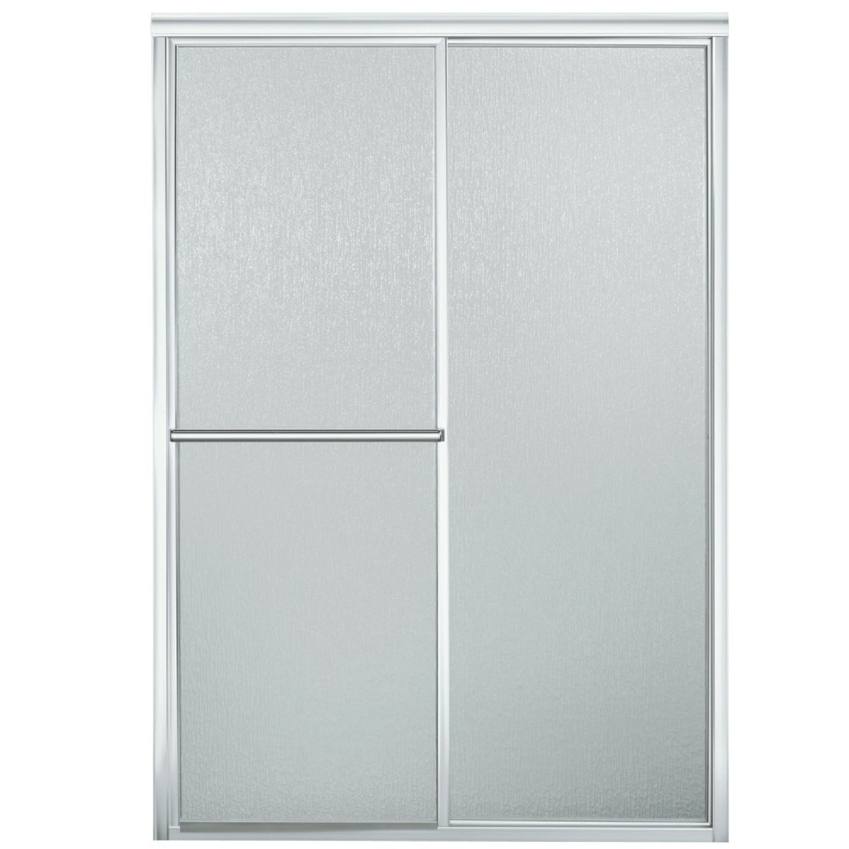 Sterling Deluxe 48-7/8 In. W. X 70 In. H. Chrome Rain Glass Sliding Shower Door Image 2