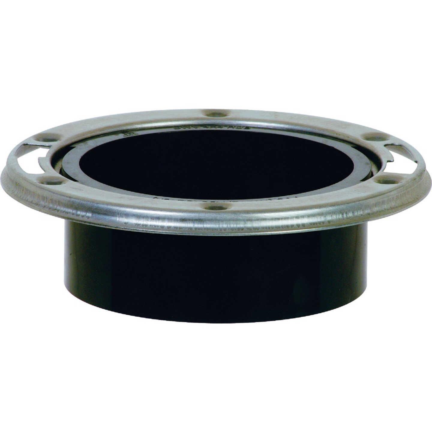 ABS 4 In. Hub Closet Flange with Stainless Steel Ring Image 1