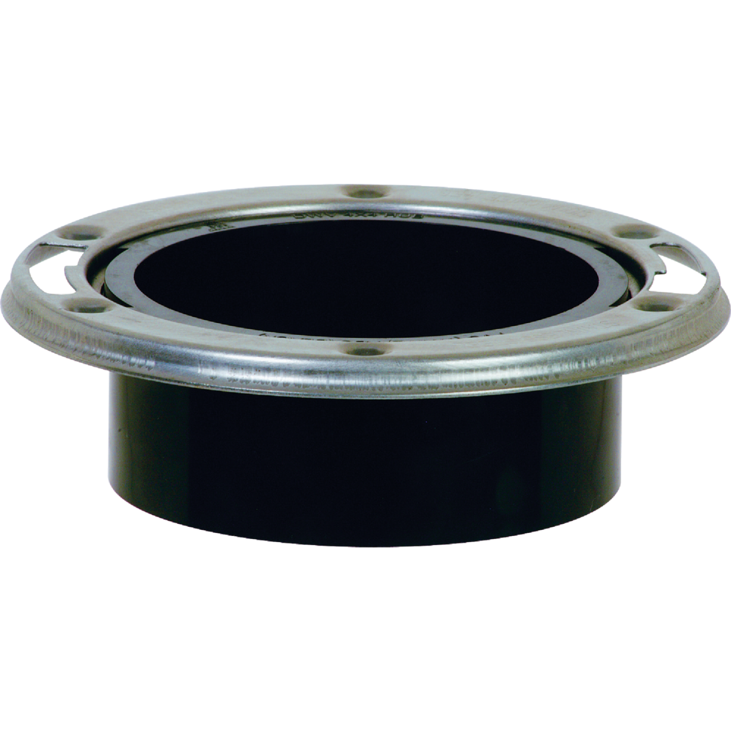 ABS 4 In. Hub Closet Flange with Stainless Steel Ring Image 1
