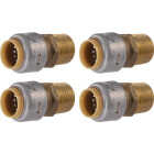 SharkBite 1/2 In. x 1/2 In. MNPT Straight Brass Push-to-Connect Male Adapter (4-Pack) Image 1