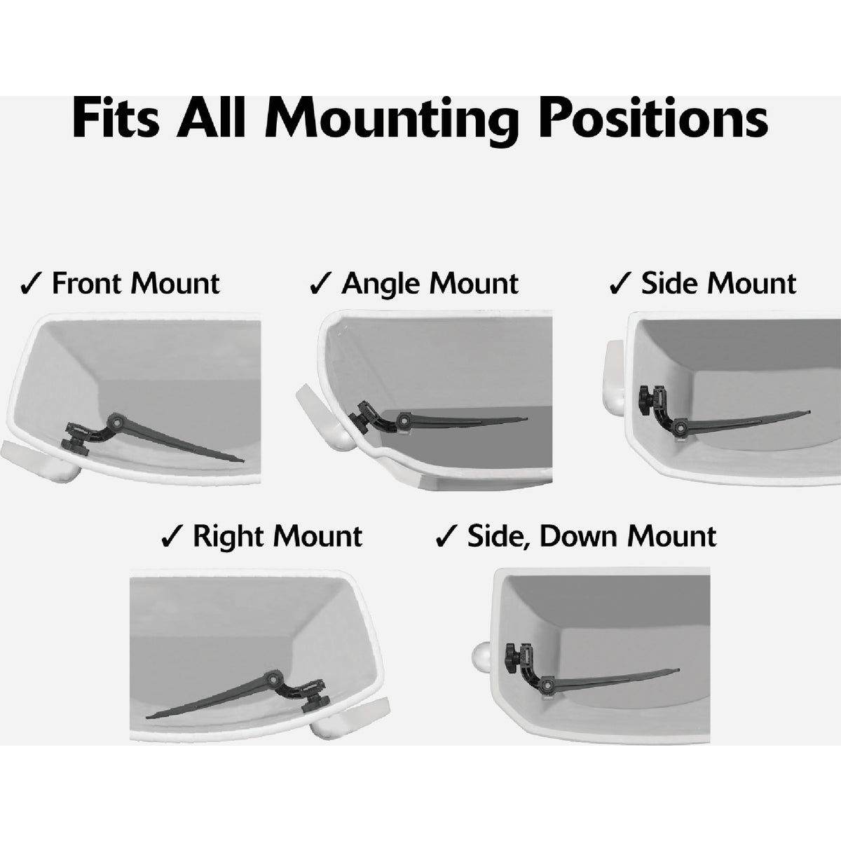 Korky StrongARM Universal White Tank Lever with Wave Style Handle Image 2