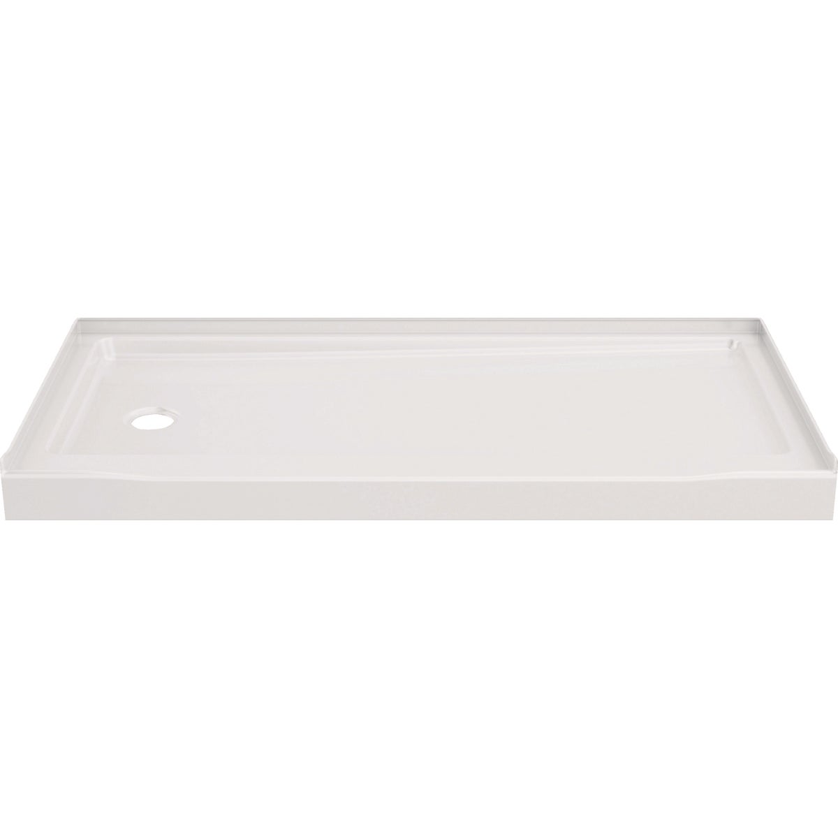Delta Classic 500 60 In. x 30 In. Left Drain Shower Pan, White
