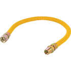 Eastman 1/2 In. OD x 24 In. 1/2 In. FIP x 1/2 In. MIP (Tapped 3/8 In. FIP) Coated Stainless Steel Gas Connector Image 1