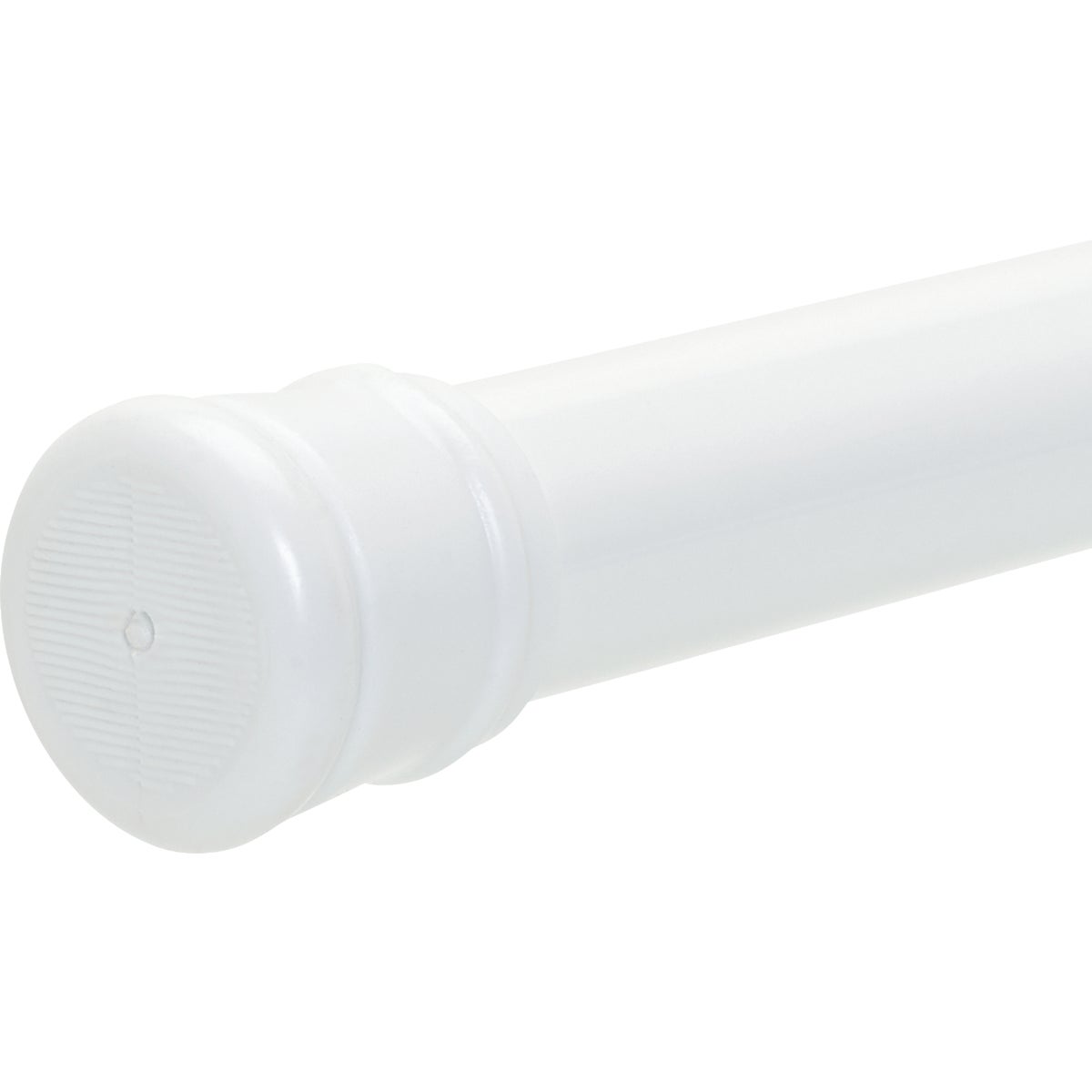 Zenith Zenna Home Straight 24 In. To 40 In. Adjustable Tension Shower Rod in White Image 3