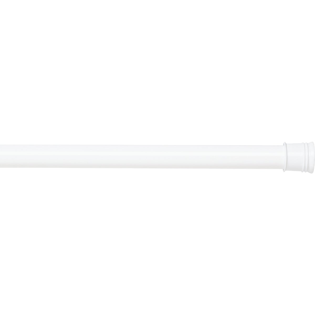 Zenith Zenna Home Straight 24 In. To 40 In. Adjustable Tension Shower Rod in White Image 4