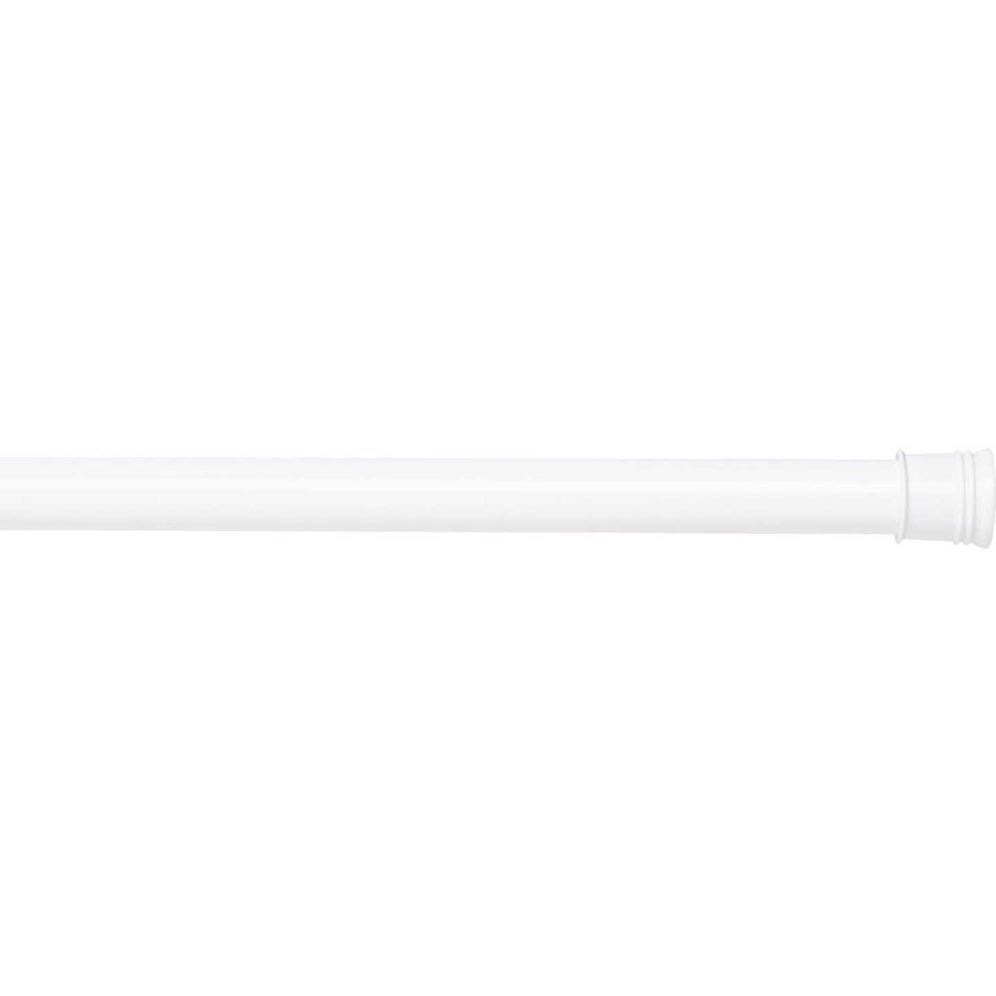 Zenith Zenna Home Straight 24 In. To 40 In. Adjustable Tension Shower Rod in White Image 4