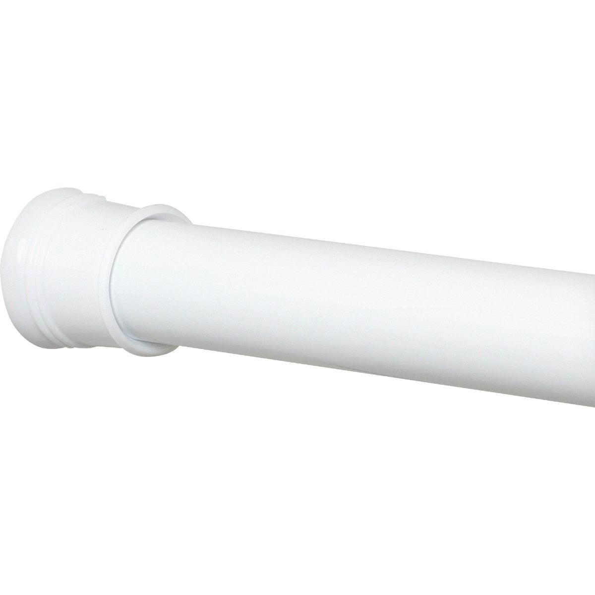 Zenith Zenna Home Straight 24 In. To 40 In. Adjustable Tension Shower Rod in White