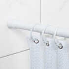 Zenith Zenna Home Straight 24 In. To 40 In. Adjustable Tension Shower Rod in White Image 2