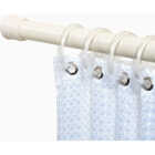 Zenith Zenna Home Straight 34-1/2 In. To 60 In. Adjustable Tension Shower Rod in Bone Image 2
