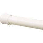 Zenith Zenna Home Straight 34-1/2 In. To 60 In. Adjustable Tension Shower Rod in Bone Image 1