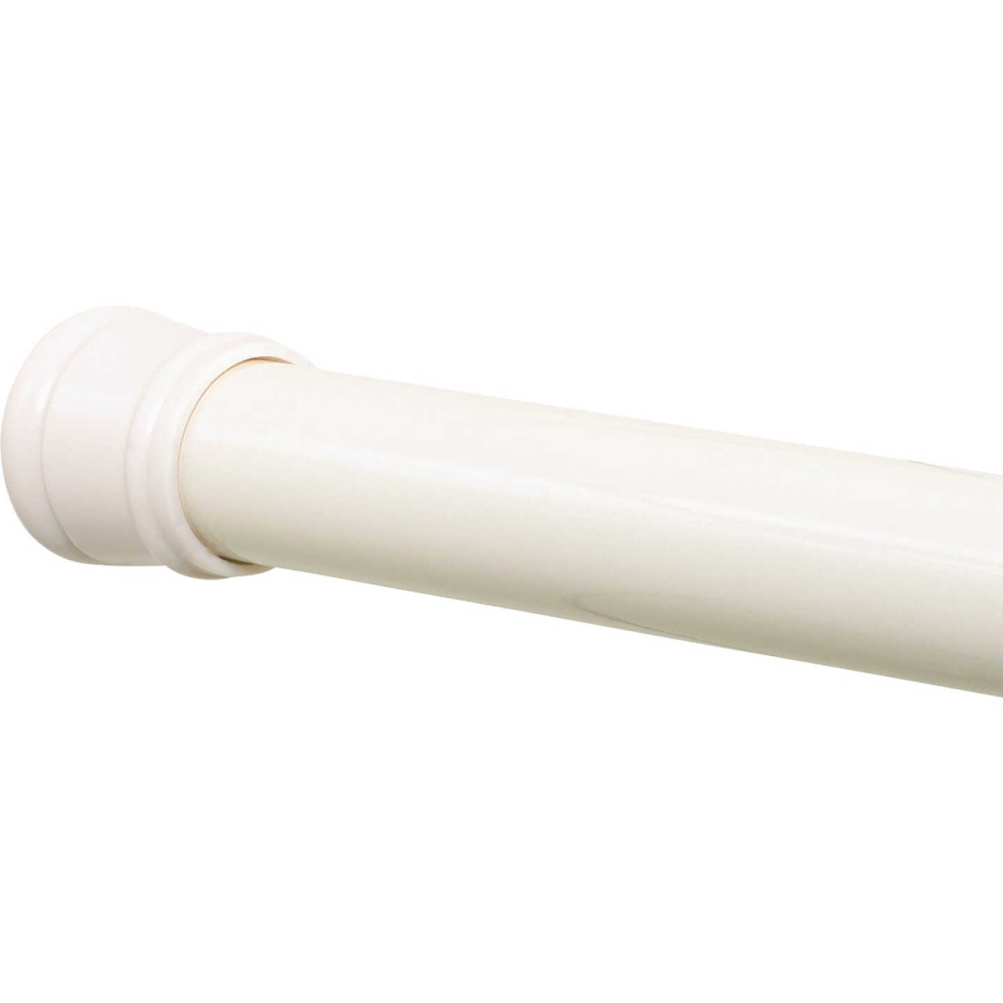 Zenith Zenna Home Straight 34-1/2 In. To 60 In. Adjustable Tension Shower Rod in Bone Image 1