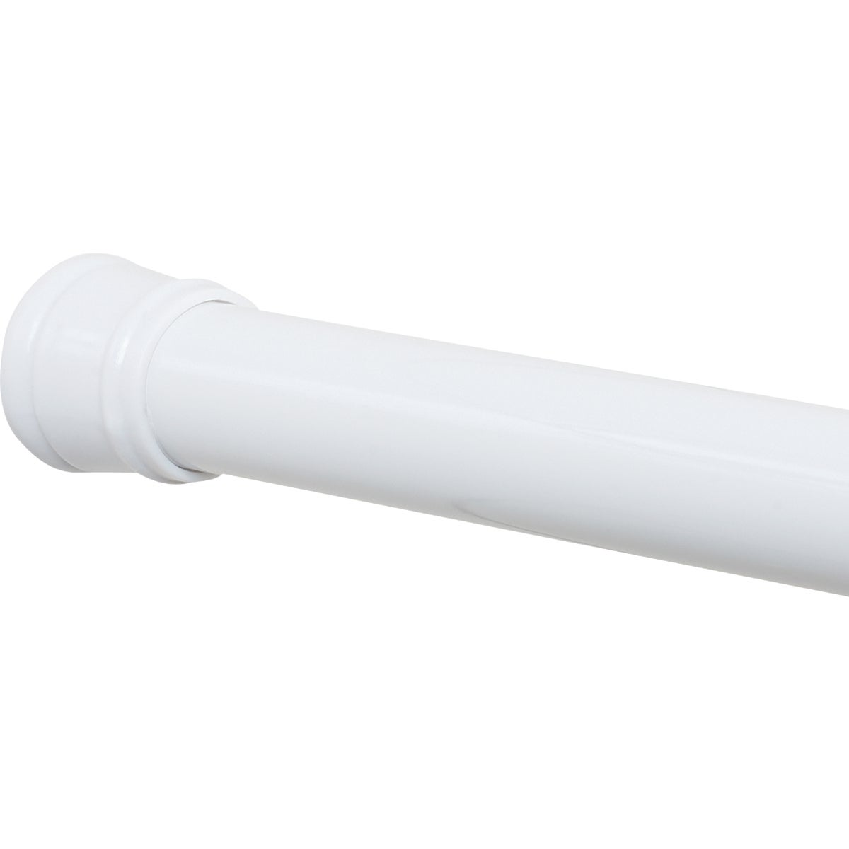 Zenith Zenna Home Straight 42 In. To 72 In. Adjustable Tension Shower Rod in White