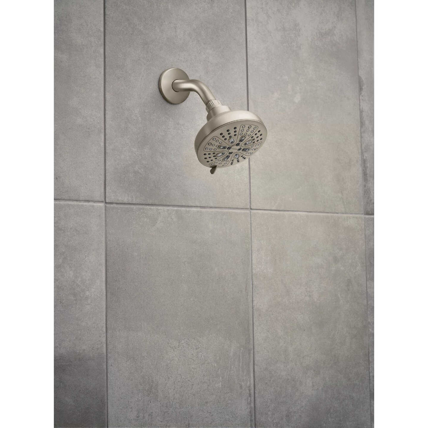 Moen Hydro Energetix Spot Resistant Brushed Nickel 8-function 4.75 In. Dia. Spray Head Fixed Shower Image 2