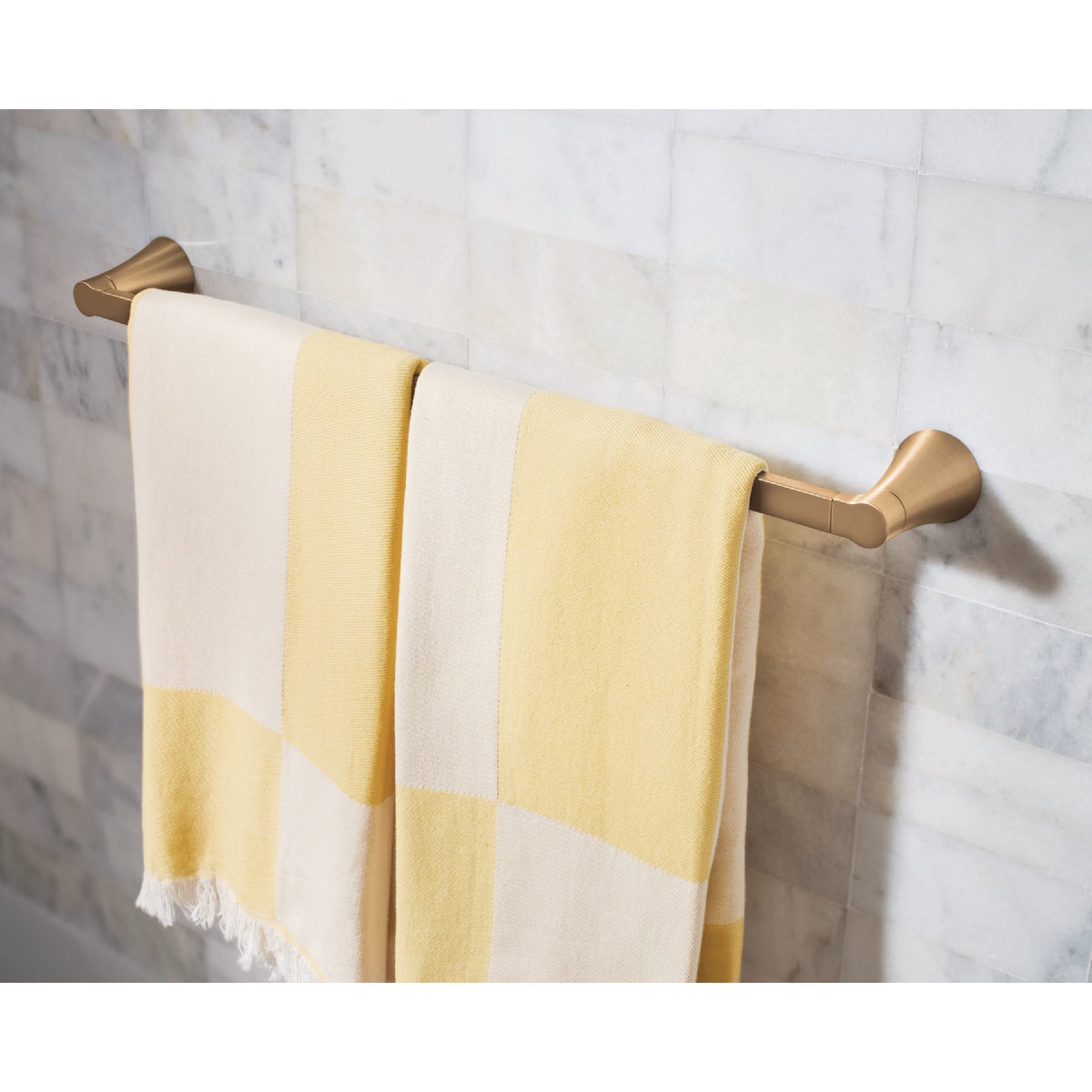 Moen Mikah 24 In. Bronzed Gold Towel Bar Image 3