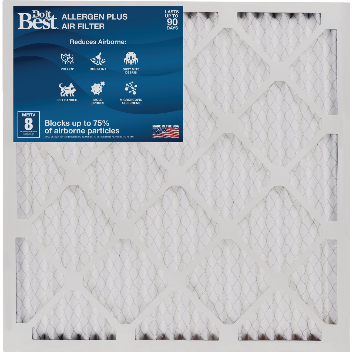 Do it Best 10 In. x 20 In. x 1 In. MERV 8 Furnace Filter