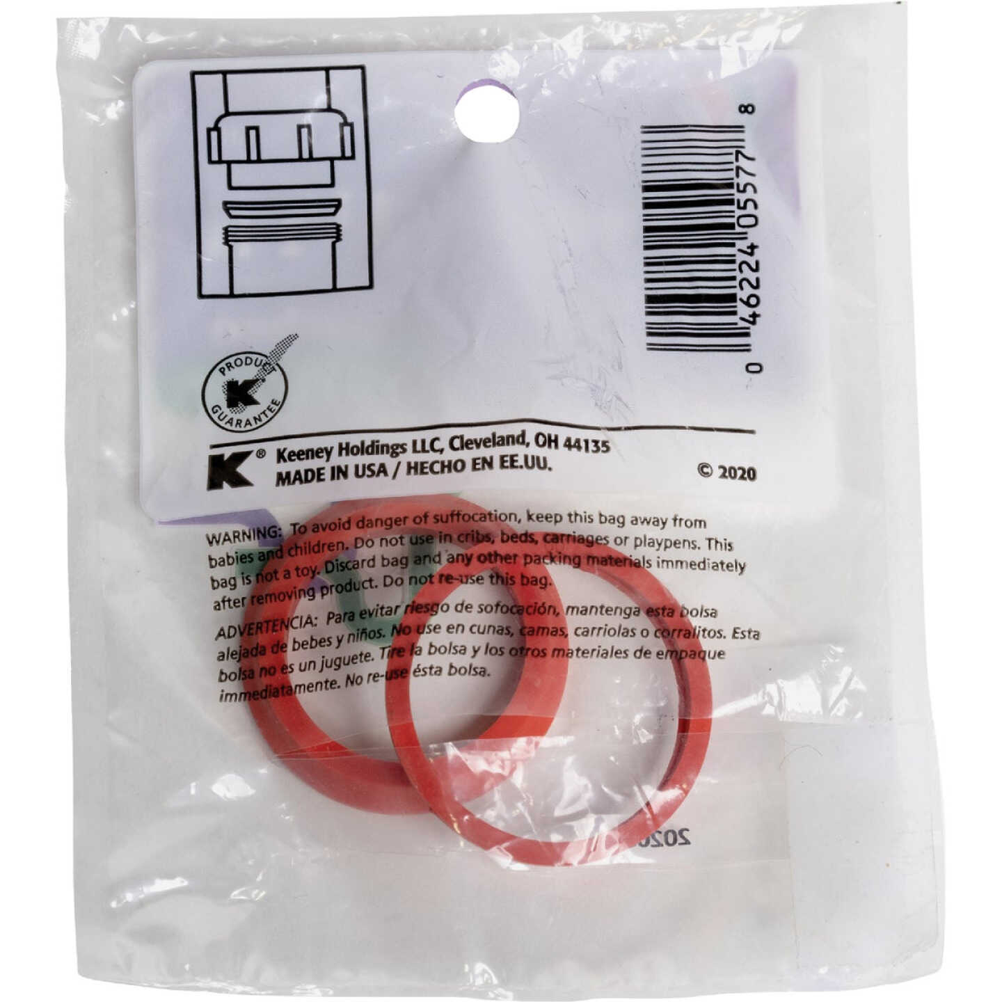 Keeney 1-1/2 In. x 1-1/4 In. Clear Poly Slip Joint Washers (2-Pack) Image 4