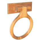 Home Impressions Sierra Medium Oak Solid Oak Towel Ring Image 1
