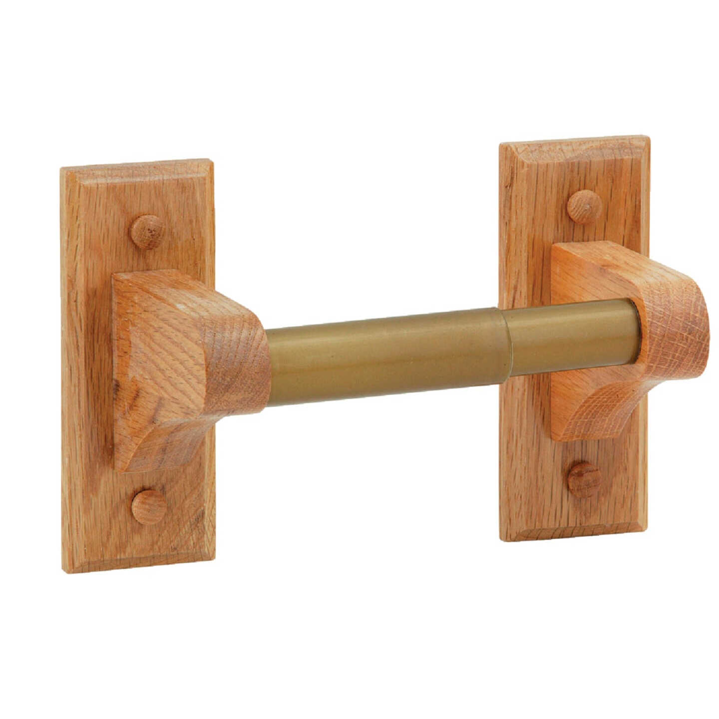 Home Impressions Sierra Medium Oak Wall Mount Toilet Paper Holder Image 1