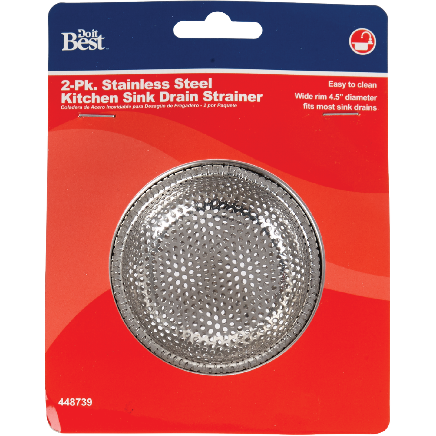 Do it Best 4-1/2 In. Stainless Steel Kitchen Sink Strainer Cup (2-Pack) Image 2