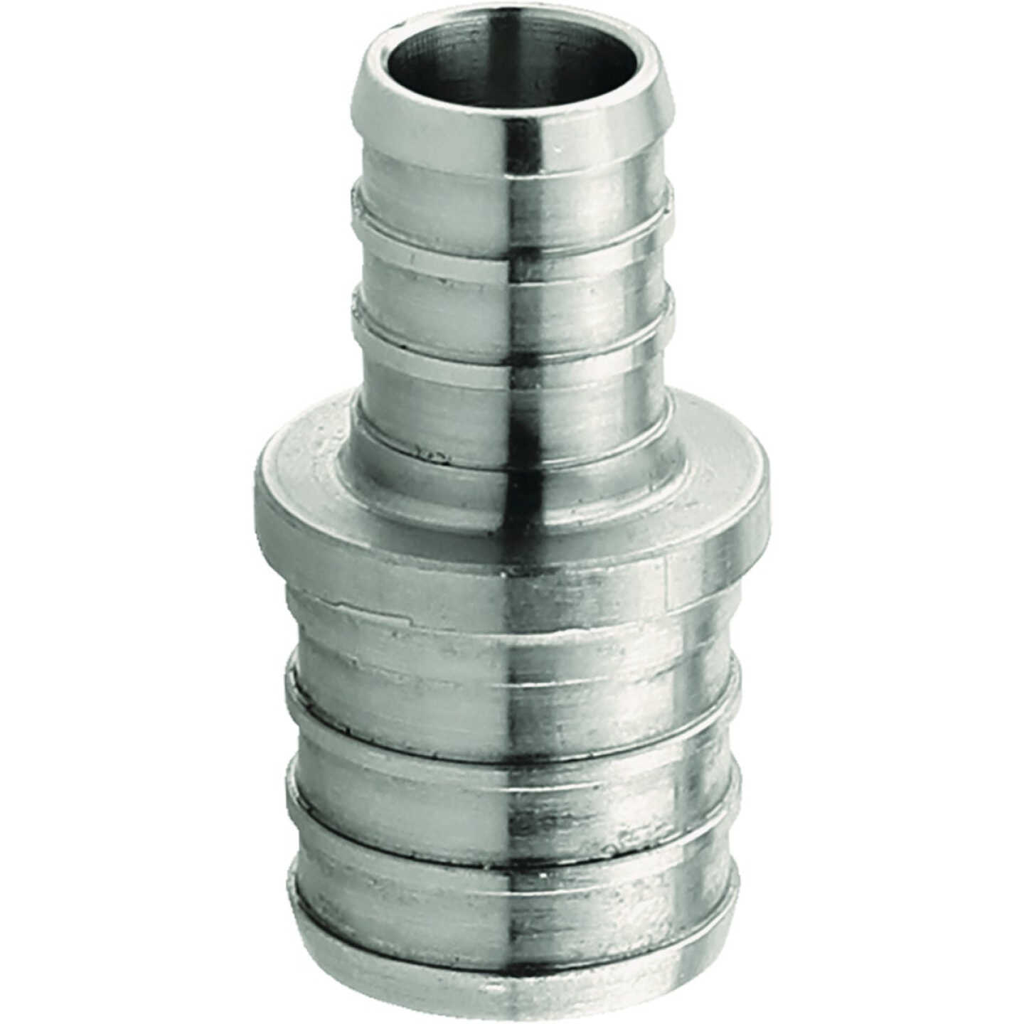 Plumbeeze 3/4 In. x 1/2 In. Stainless Steel PEX Coupling Image 1