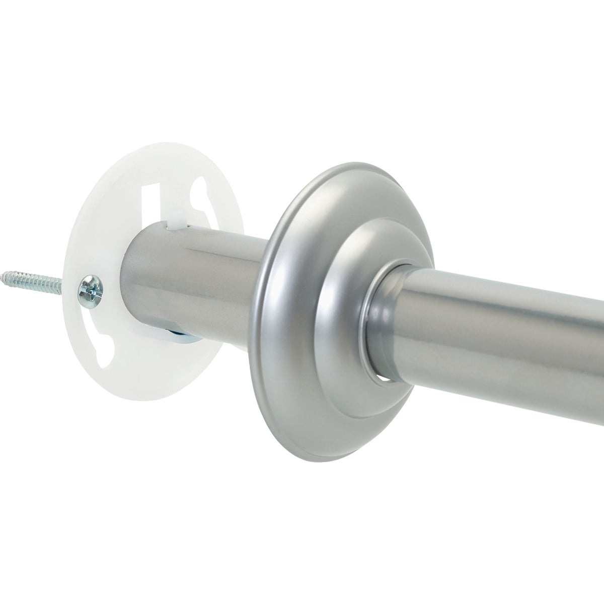 Zenith Zenna Home Straight 41 In. To 72 In. Adjustable Fixed Shower Rod in Chrome Image 3