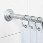 Zenith Zenna Home Straight 41 In. To 72 In. Adjustable Fixed Shower Rod in Chrome Image 2