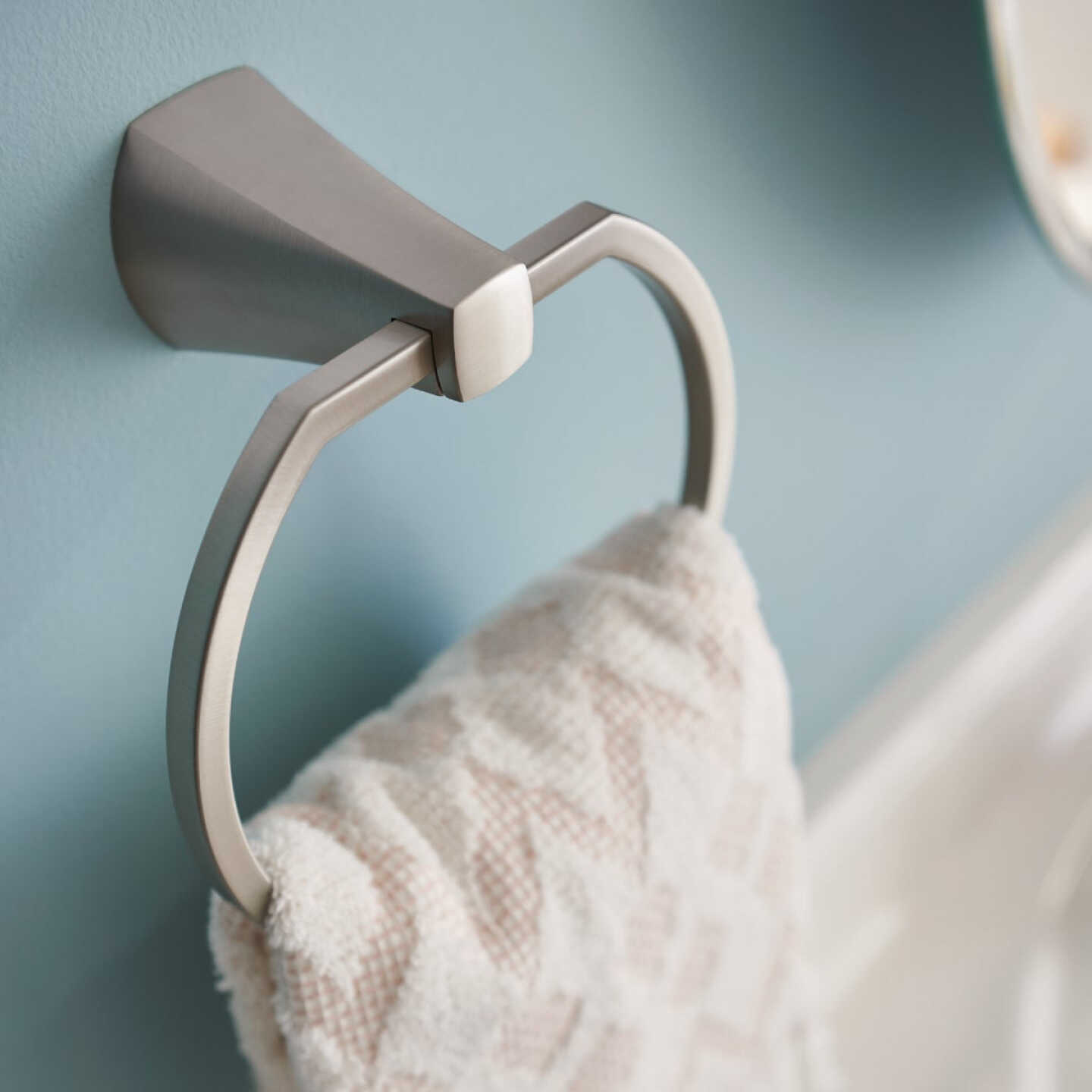 Moen Lindor Towel Ring, Spot Resist Brushed Nickel Image 2