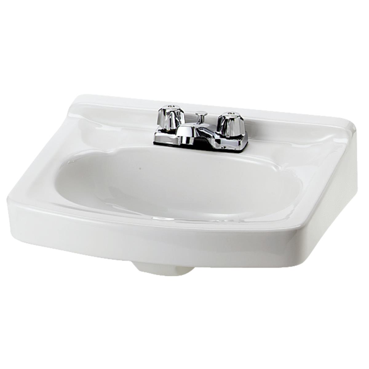 Orion Sultana II Rectangular Wall Hung Bathroom Sink, White