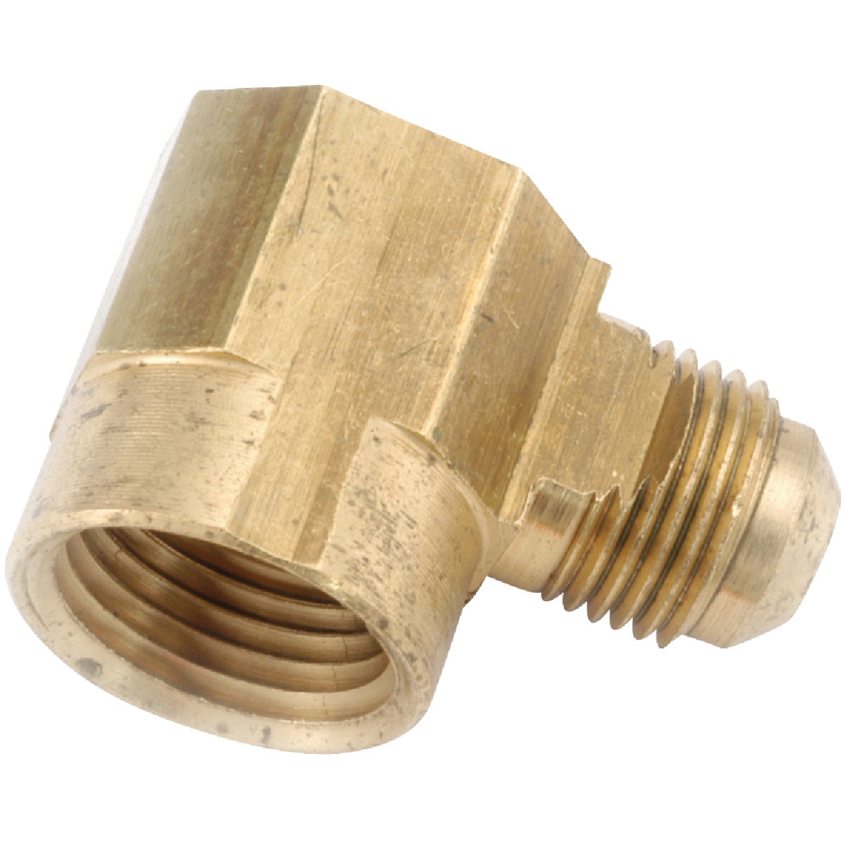 Anderson Metals 5/8 In. x 3/4 In. Female 90 Deg. Flare Brass Elbow (1/4 Bend) Image 1