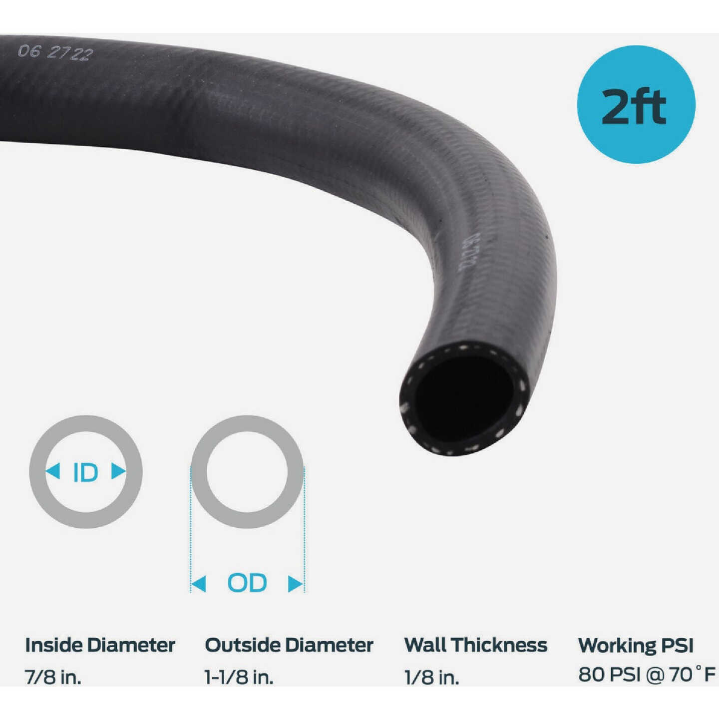 Eastman EZ-Flo 2 Ft. 7/8 In. ID 1-1/8 In. OD Disposal/Air Gap Hose Image 2