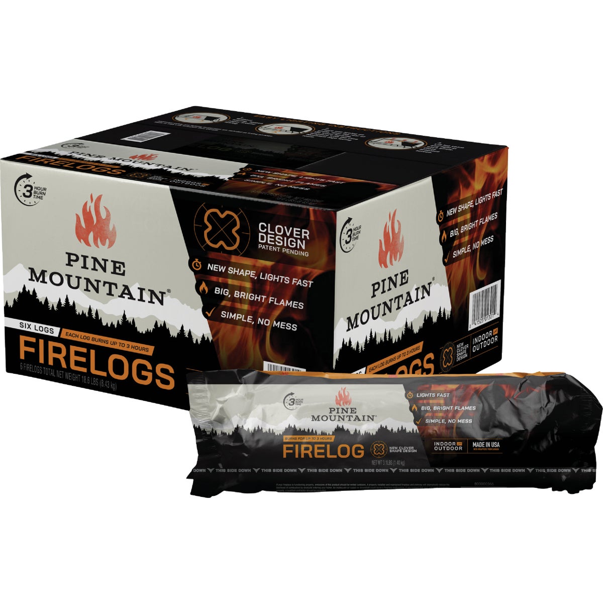 Pine Mountain Traditional 3-Hour Fire Log