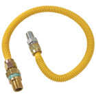 Dormont 1/2 In. OD x 24 In. Coated Stainless Steel Gas Connector, 1/2 In. MIP (Tapped 3/8 In. FIP) x 1/2 In. MIP SmartSense Image 1