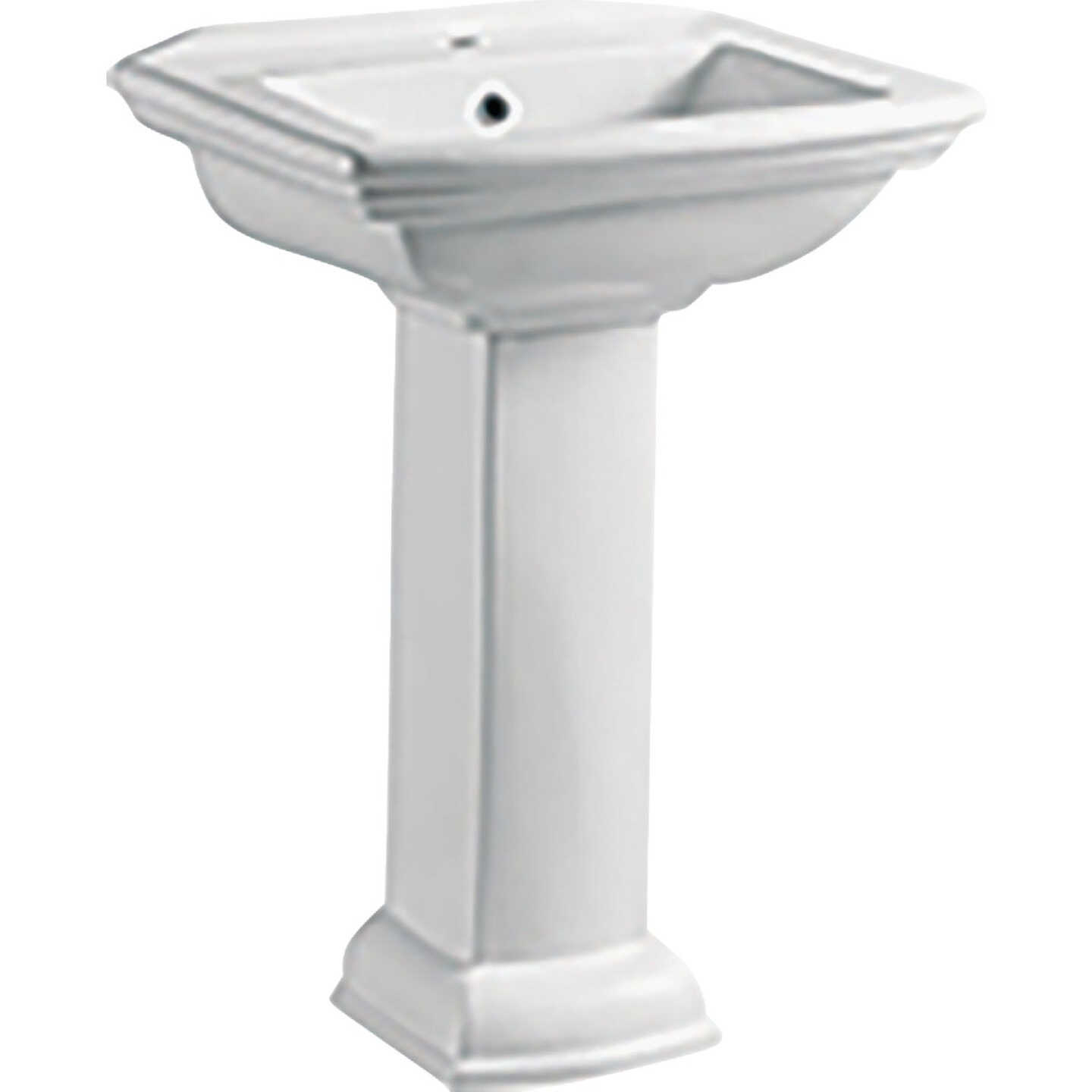 Compass Manufacturing Hillview White Vitreous China Pedestal Sink Bowl Image 1