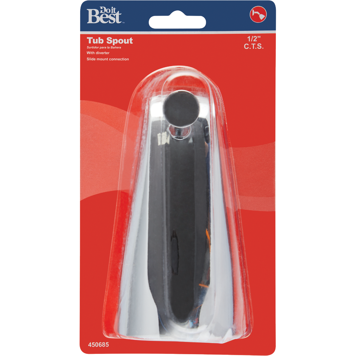 Do it 5-1/2 In. Chrome Bathtub Spout with Diverter Image 2