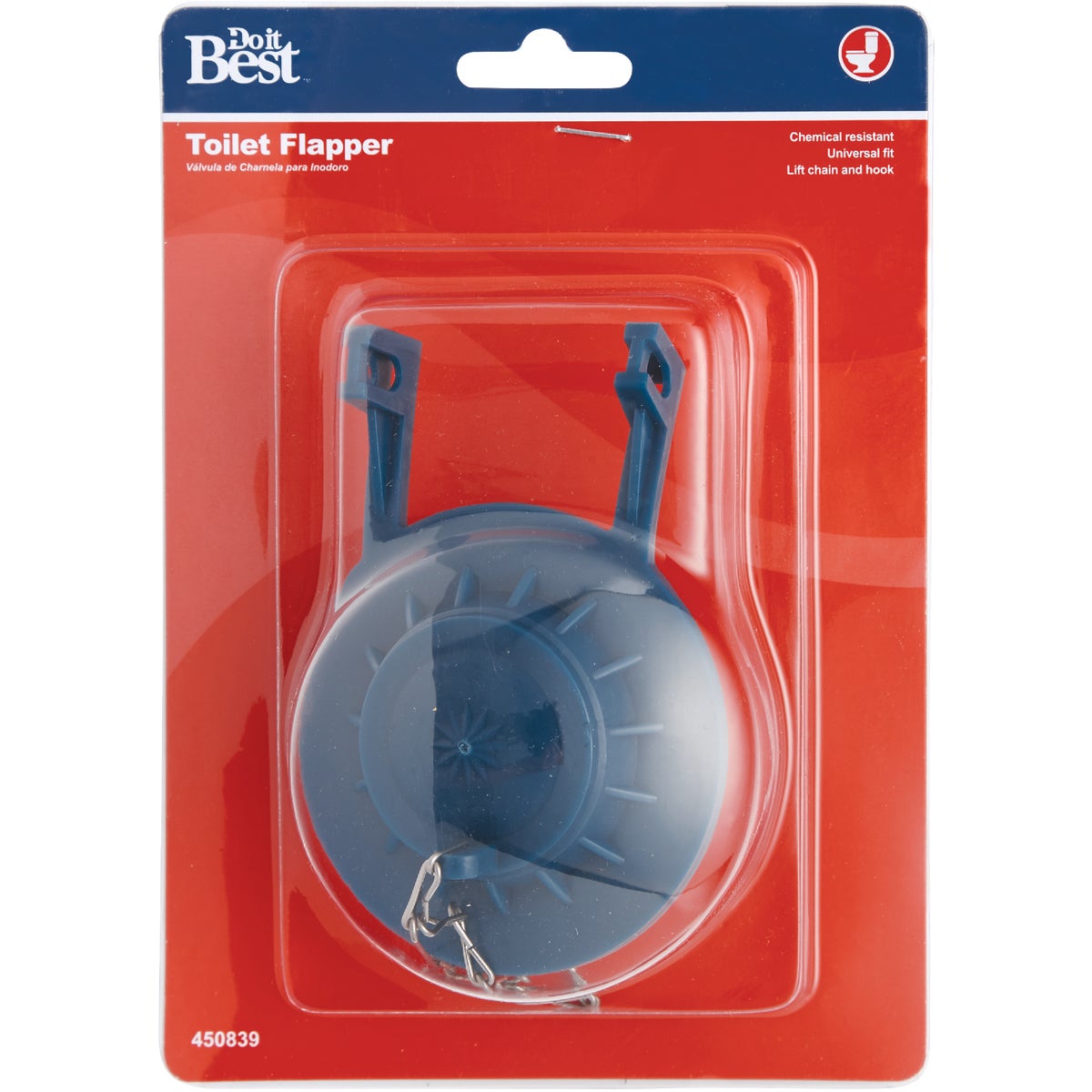 Do it Best Universal 2 In. PVC Composition Toilet Flapper with Stainless Steel Chain Image 2