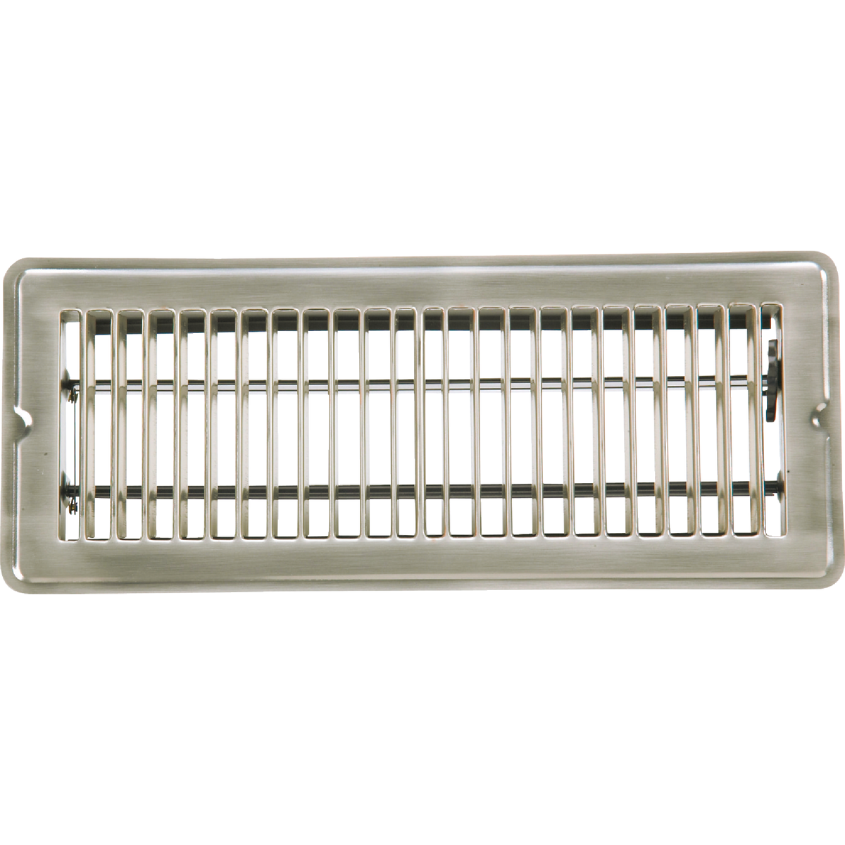Home Impressions 4 In. x 12 In. Satin Nickel Steel Floor Register Image 1