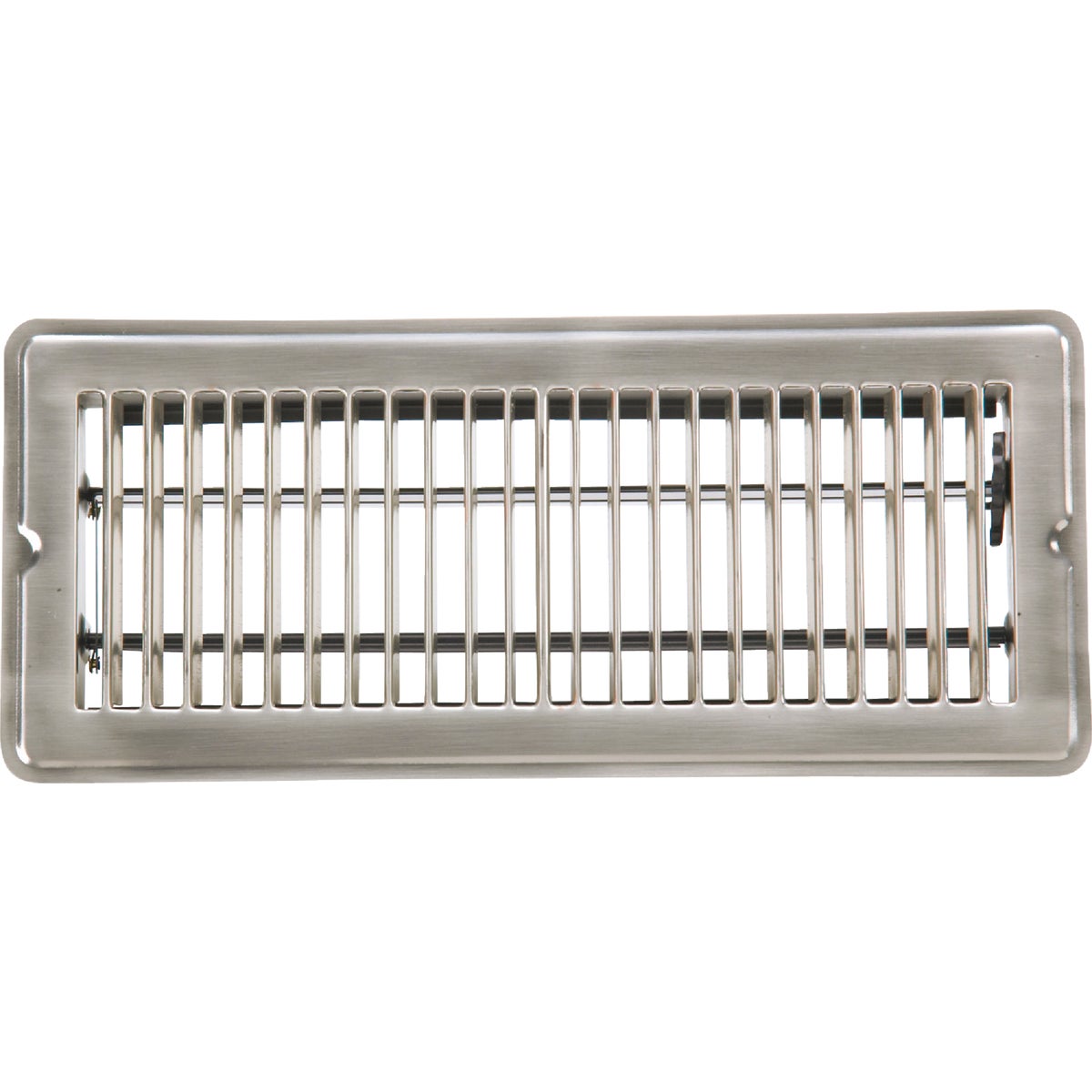 Home Impressions 4 In. x 10 In. Satin Nickel Steel Floor Register Image 1