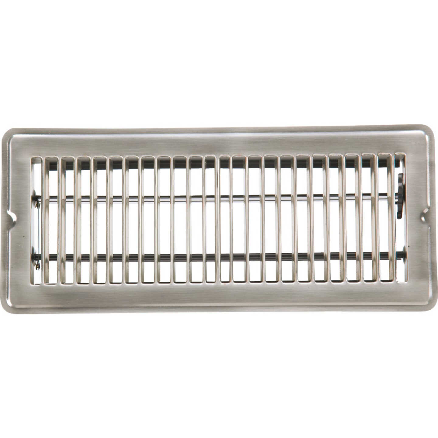 Home Impressions 4 In. x 10 In. Satin Nickel Steel Floor Register Image 1