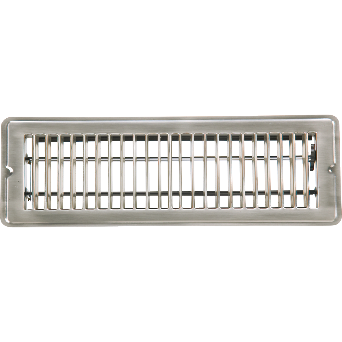 Home Impressions 2-1/4 In. x 12 In. Satin Nickel Steel Floor Register Image 1