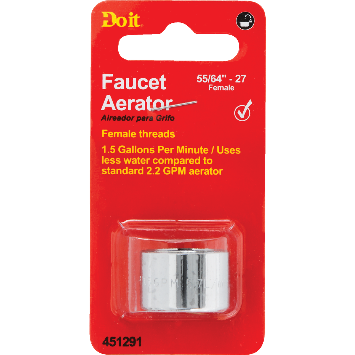 Do it 1.5 GPM Female Thread Water Saver Aerator Image 2