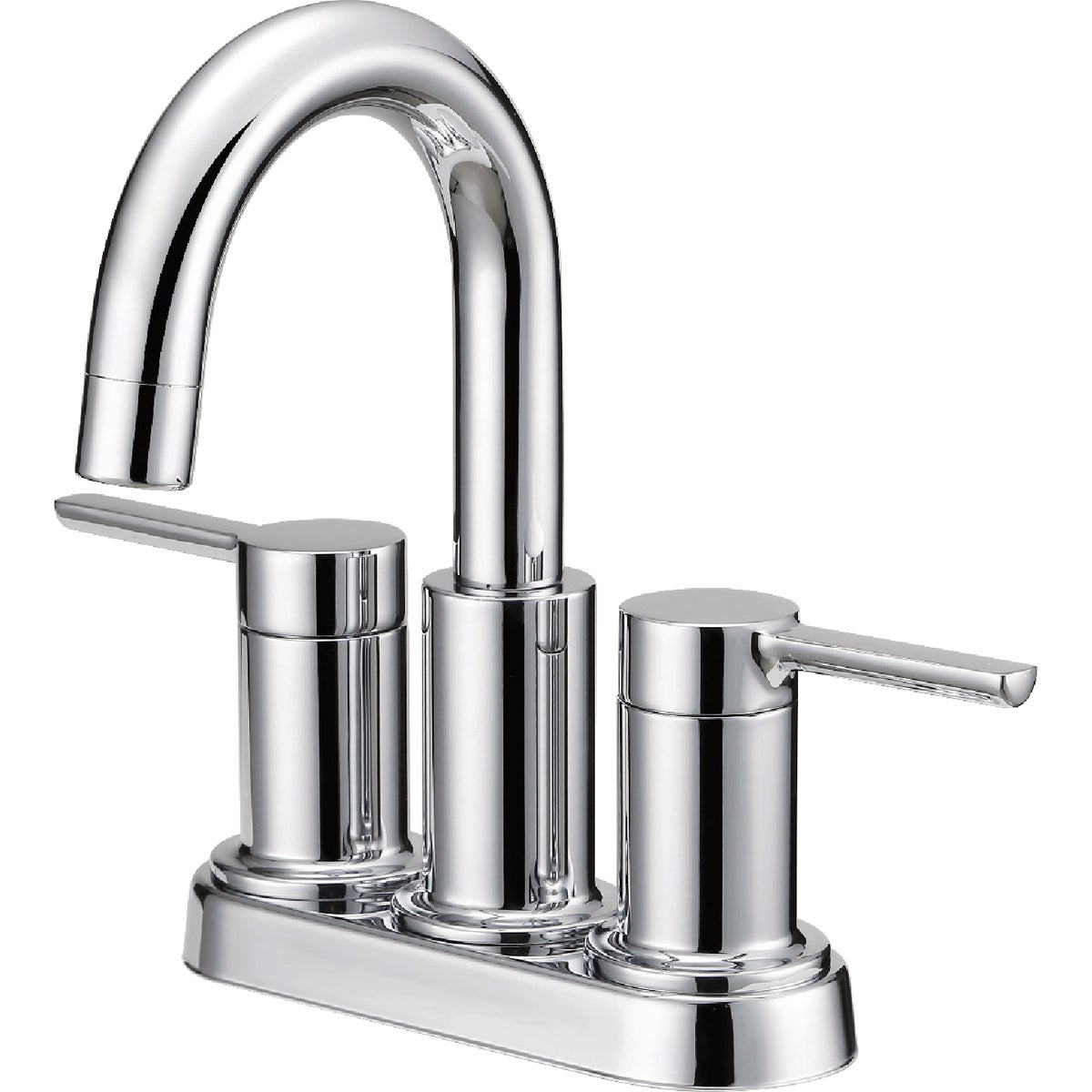 Home Impressions Chromel 2-Straight Handle Lever 4 In. Centerset Bathroom Faucet with Pop-Up Image 1