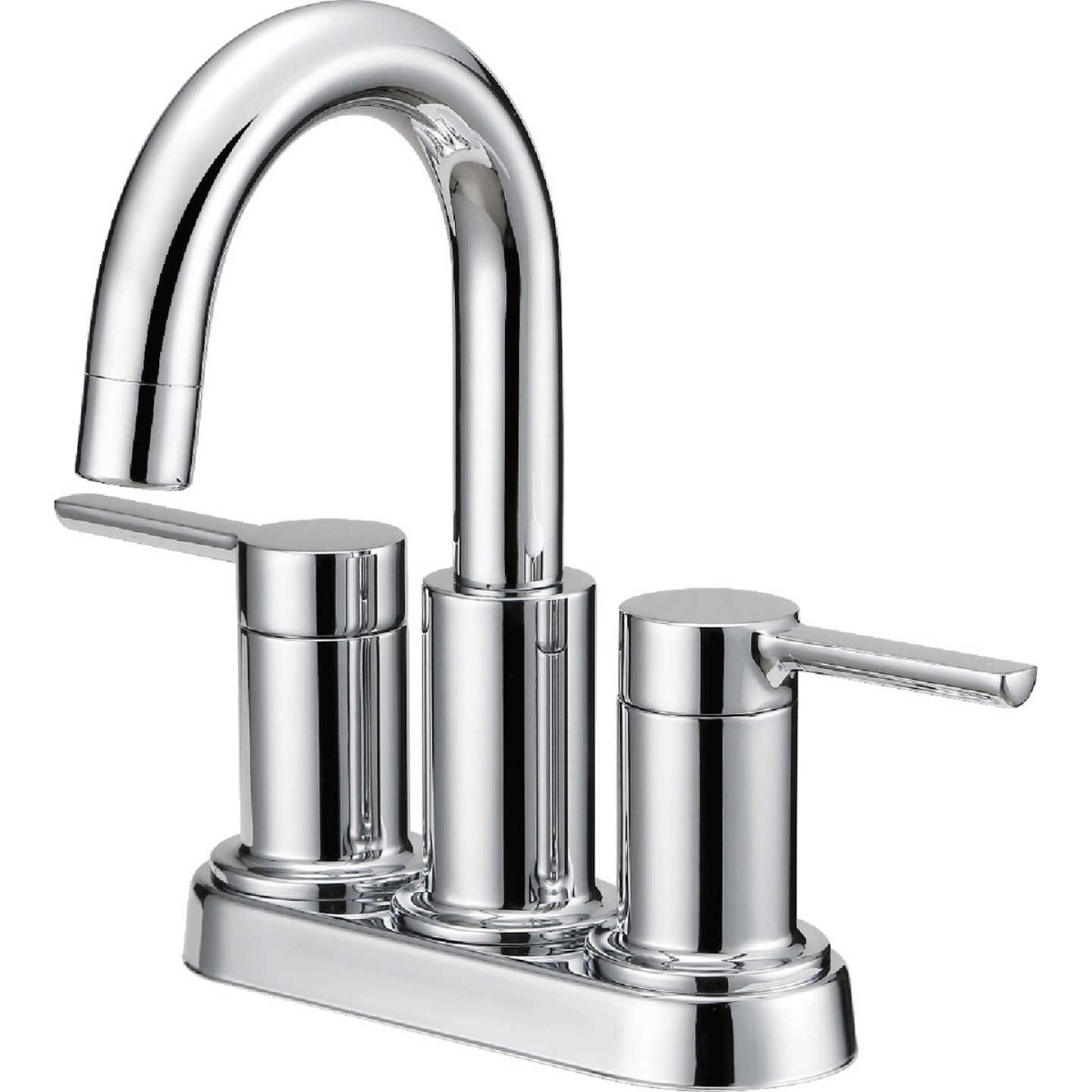 Home Impressions Chromel 2-Straight Handle Lever 4 In. Centerset Bathroom Faucet with Pop-Up Image 1
