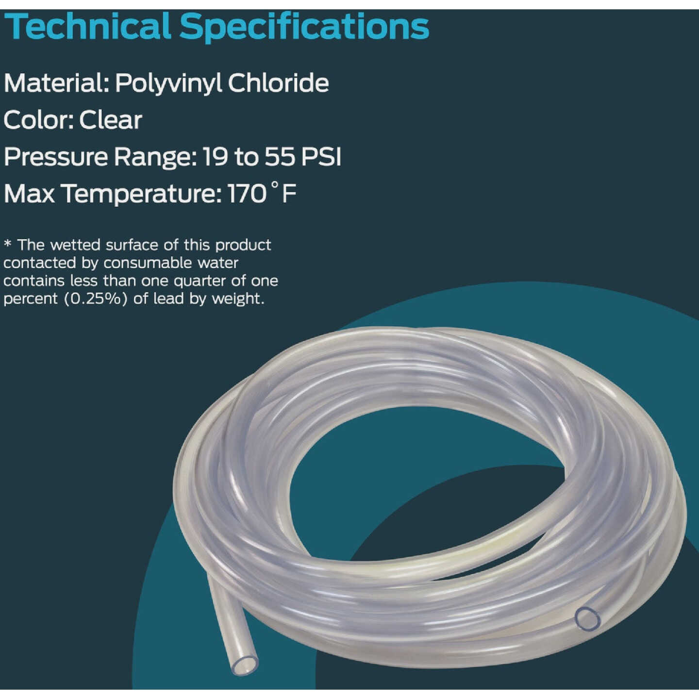 Eastman EZ-Flo 10 Ft. Clear Vinyl Tubing 3/8 In. ID x 1/2 In. OD Image 2