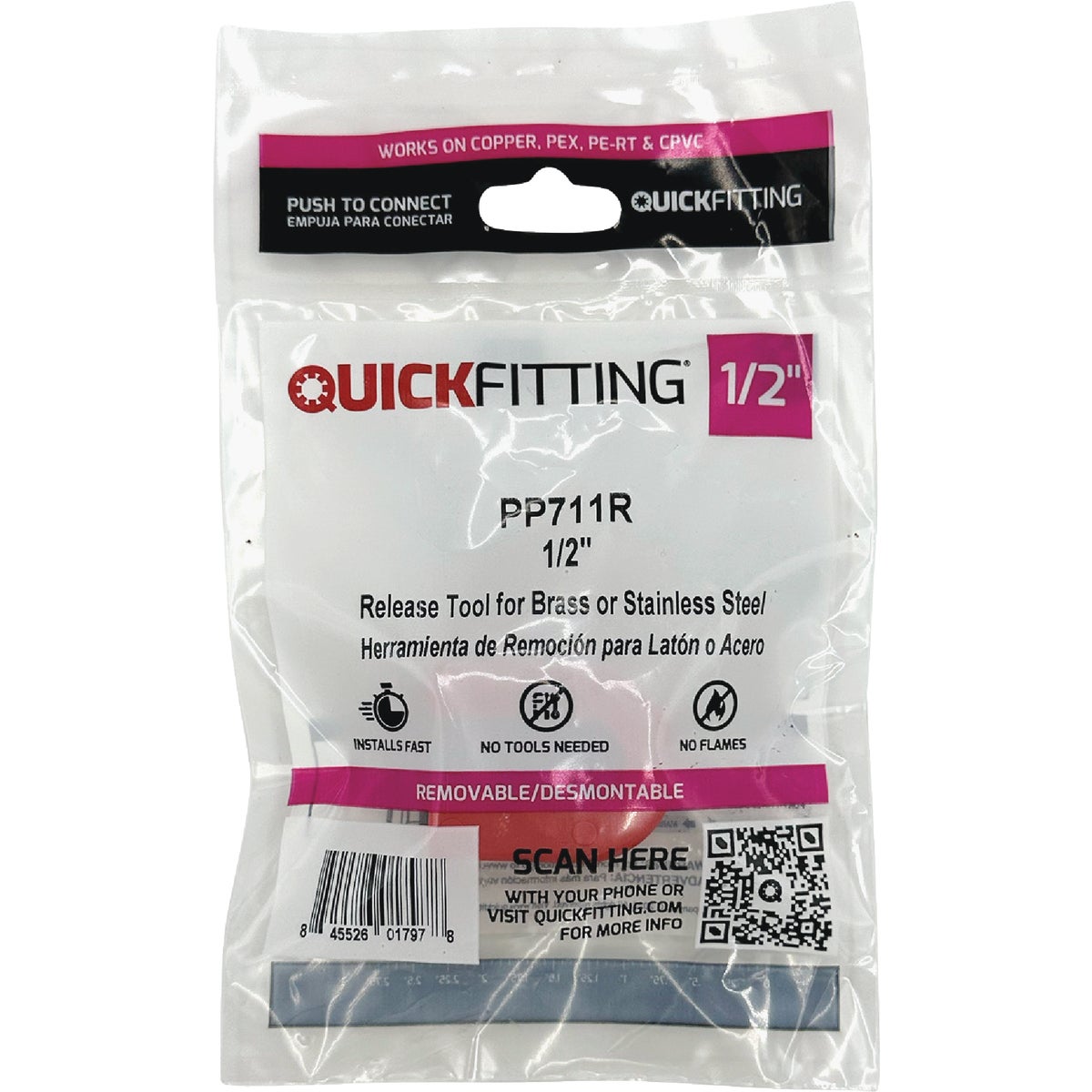 QuickFitting 1/2 In. Slip Clip Push-to-Connect Patented Disconnect Clip Image 4