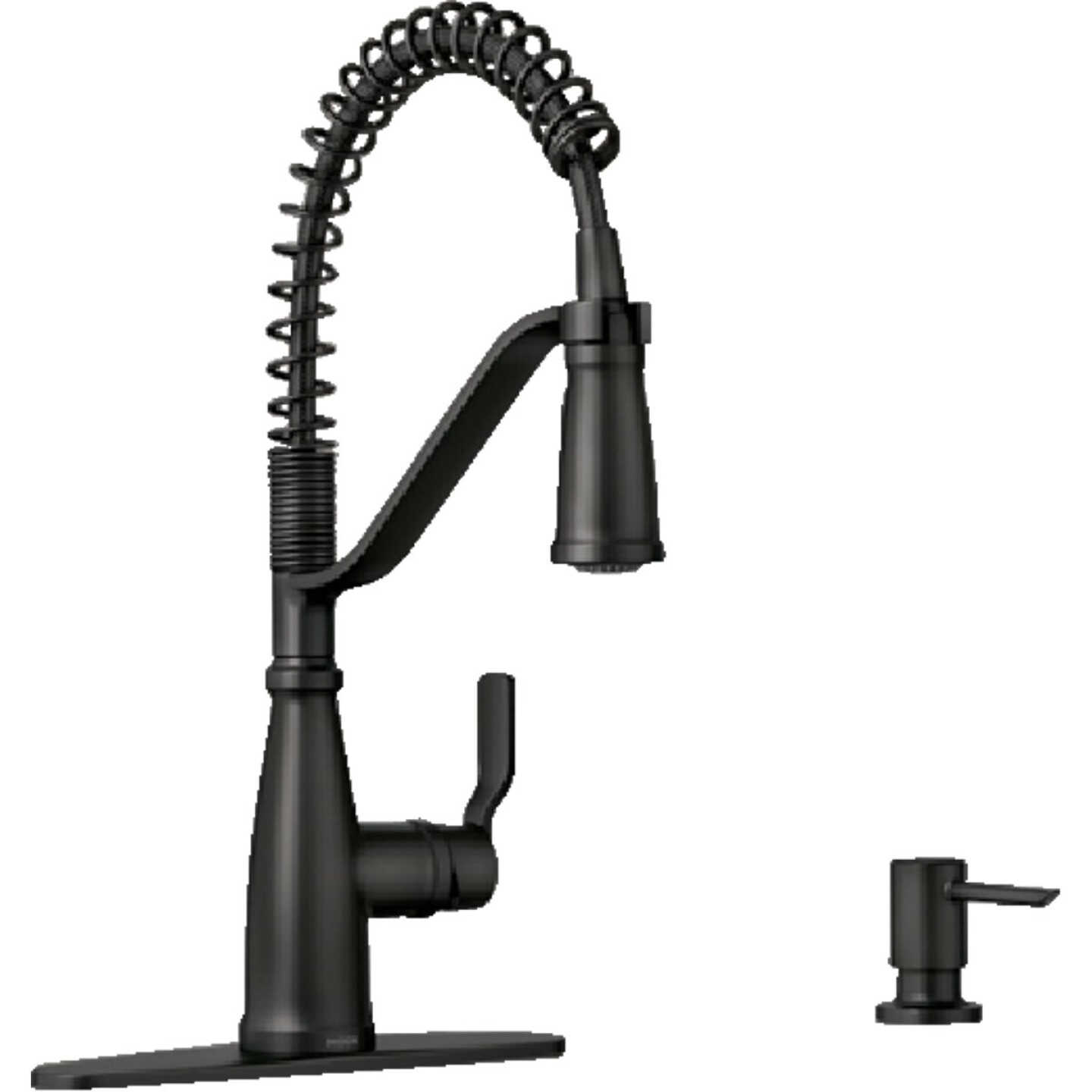 Moen Nolia 1-Handle Pull-Down Widespread Kitchen Faucet, Matte Black Image 6