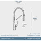 Moen Nolia 1-Handle Pull-Down Widespread Kitchen Faucet, Matte Black Image 4