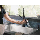 Moen Nolia 1-Handle Pull-Down Widespread Kitchen Faucet, Matte Black Image 2